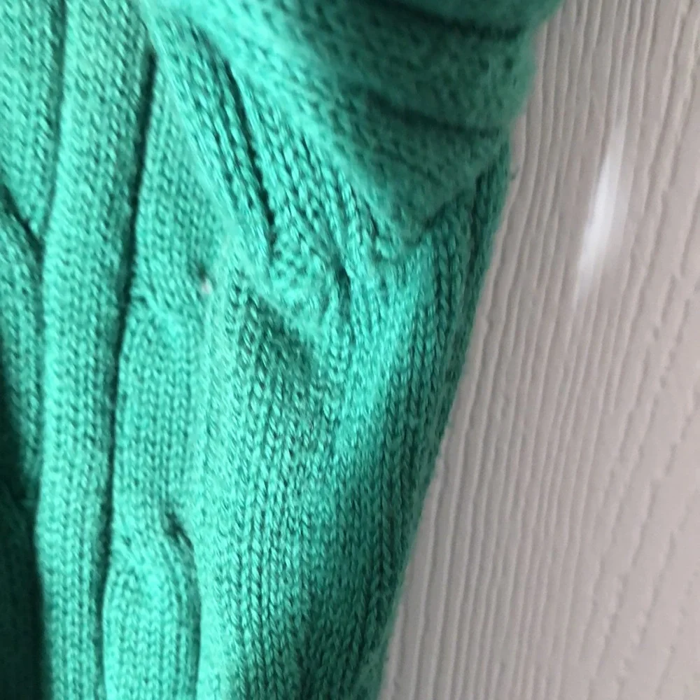 Croft & borrow green Cable knit sweater fisherman sweater - Picture 5 of 7